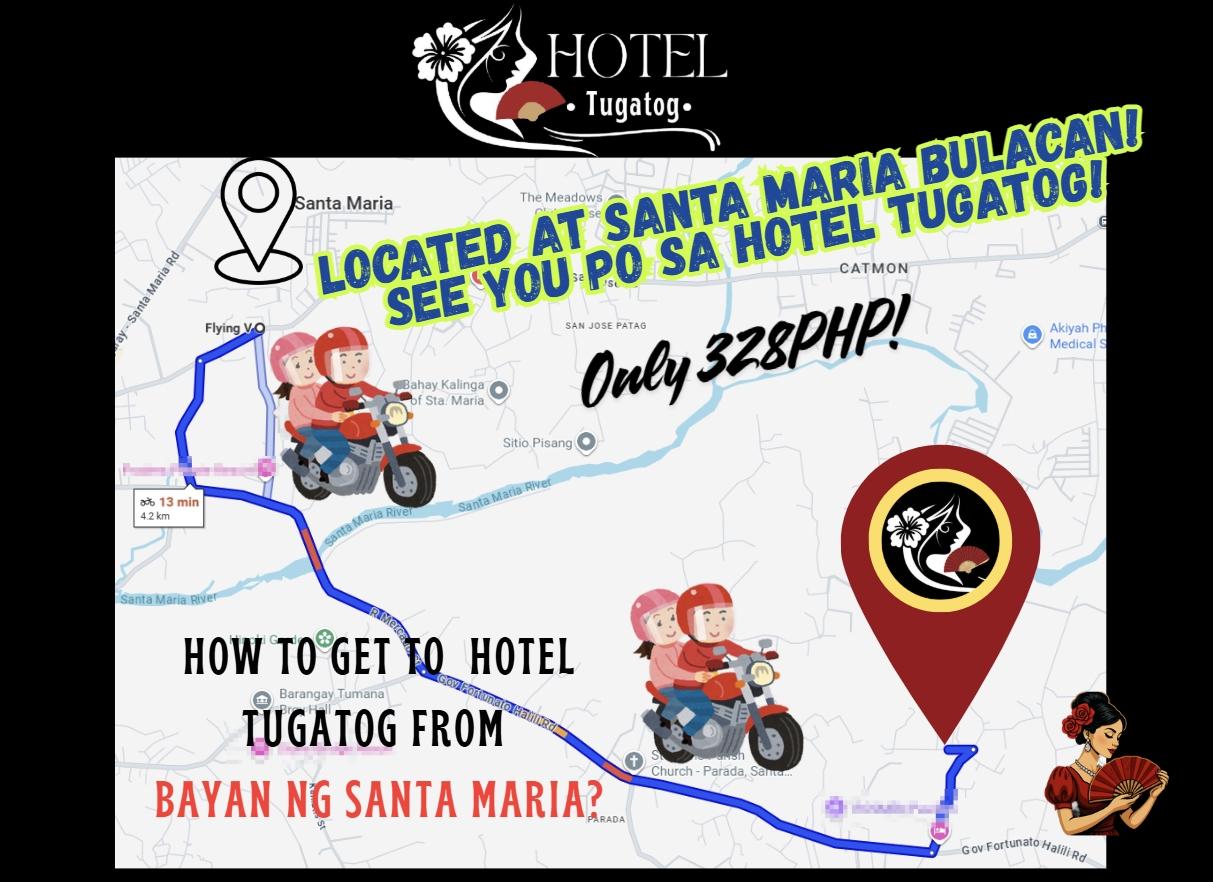 Route guide to Hotel Tugatog from Santa Maria